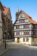 Fototapeta na wymiar Papiermühle in Arnstadt Fachwerkhaus