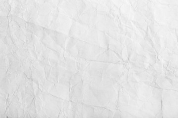 Old white crumpled paper sheet background texture - obrazy, fototapety, plakaty