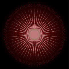 Abstract Circles mosaic Vector dark brown Background