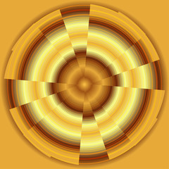 Abstract circles vector gold background