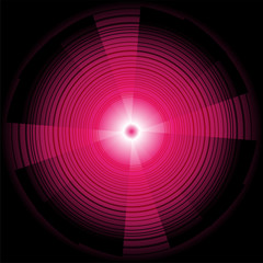 Abstract technology circles vector pink background
