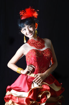 portrait of asian teenage girl