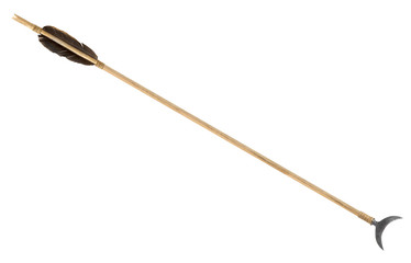 Antique old wooden arrow