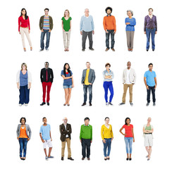 Fototapeta premium Group of Multiethnic Diverse Colorful People