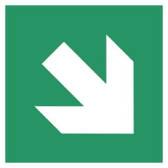 Direction arrow emergency exit downward