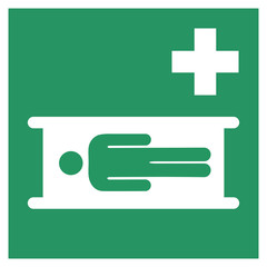 Fototapeta premium Safe condition sign,Emergency stretcher sign
