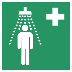 Safe condition sign,Emergency shower