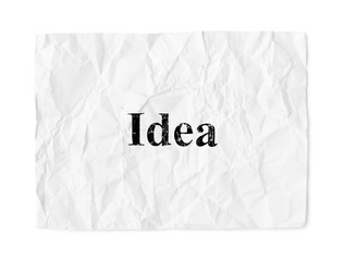 Crumpled paper Idea