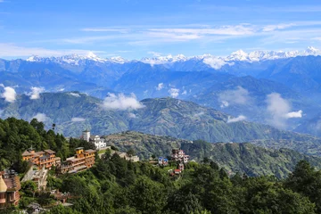 Selbstklebende Fototapete Nepal mt.everest aufgenommen in nagarkot, nepal