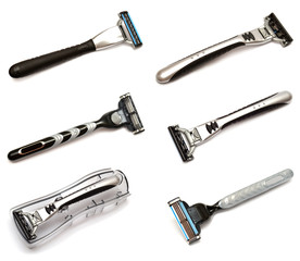 Collection of men's razors for shaving