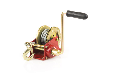 Hand lever winch isolated