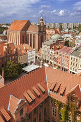 Aerial view of old town in Torun, Poland. © MaciejBledowski