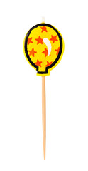 Birthday candle balloon isolated on white background