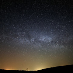 Night starry sky for background.