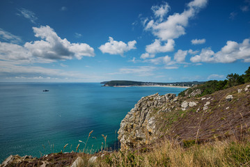 Beautiful scenery in the coast of Brittany, France.