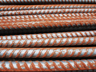 Rust steel rods or bars for construction