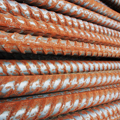 Rust steel rods or bars for construction