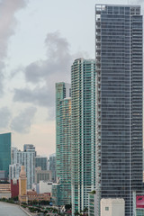 Fototapeta na wymiar Aerial view of Miami Downtown