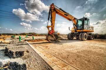 Obraz premium baufahrzeug hdr