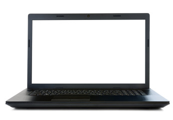 Open laptop isolated