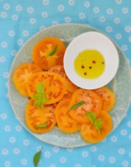 ripe and juicy yellow tomatoes