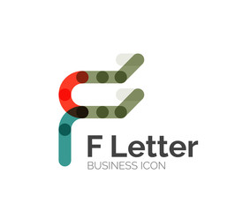 F letter logo, minimal line design