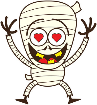 happy mummy with heart eyes clip art preview