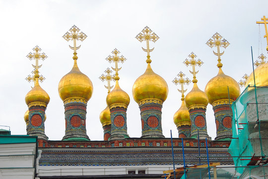 Terem churches. Moscow Kremlin. UNESCO Heritage Site.