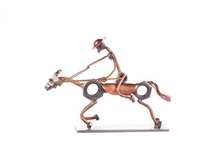 Statue of the rider on a horse.