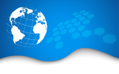 Planet earth informational stream. Vector illustration