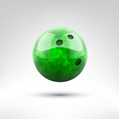 Isolated green bowling ball vector illustration