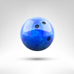 Isolated blue bowling ball vector illustration