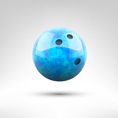 Isolated blue bowling ball vector illustration