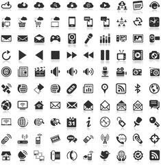 Fototapeta premium Shadow Iconset black Icons Entertainment Social Media