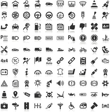 Shadow Iconset black Icons Automobile Technology
