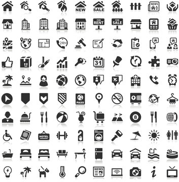 Shadow Iconset black Icons Real Estate Buildings Travel Holiday