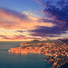 Old town of Dubrovnik, Croatia, vintage look
