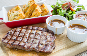 wagyu rib-eye beef steak