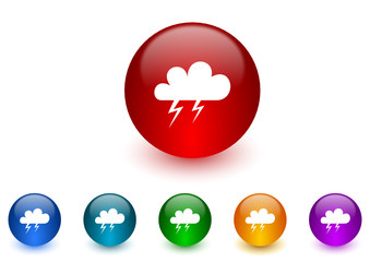 storm vector icon colorful set