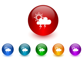 storm vector icon colorful set