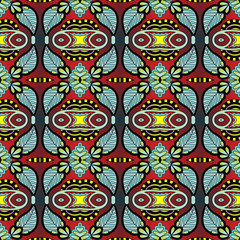 seamless geometry vintage pattern, ethnic style ornamental backg