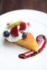 cheese cake with fruits