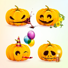 Set of pumpkins