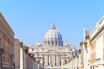 Fototapeta na wymiar saint peter basilica view