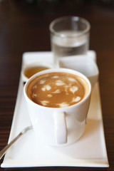 coffee on wood background