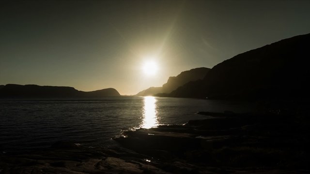 1080p, Epic and dramatic sunset time lapse of Rutledalen area in