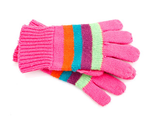 striped gloves