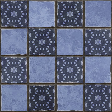 blue tiles background