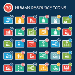 Human resource,business man icons,clean vector