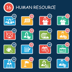 Human resource,business man icons,clean vector